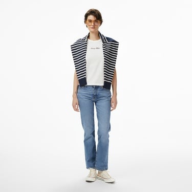  Tommy Hilfiger Classic Script Regular Kadın Beyaz T-Shirt