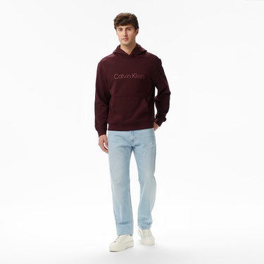  Calvin Klein Standard Logo Terry Erkek Kırmızı Sweatshirt
