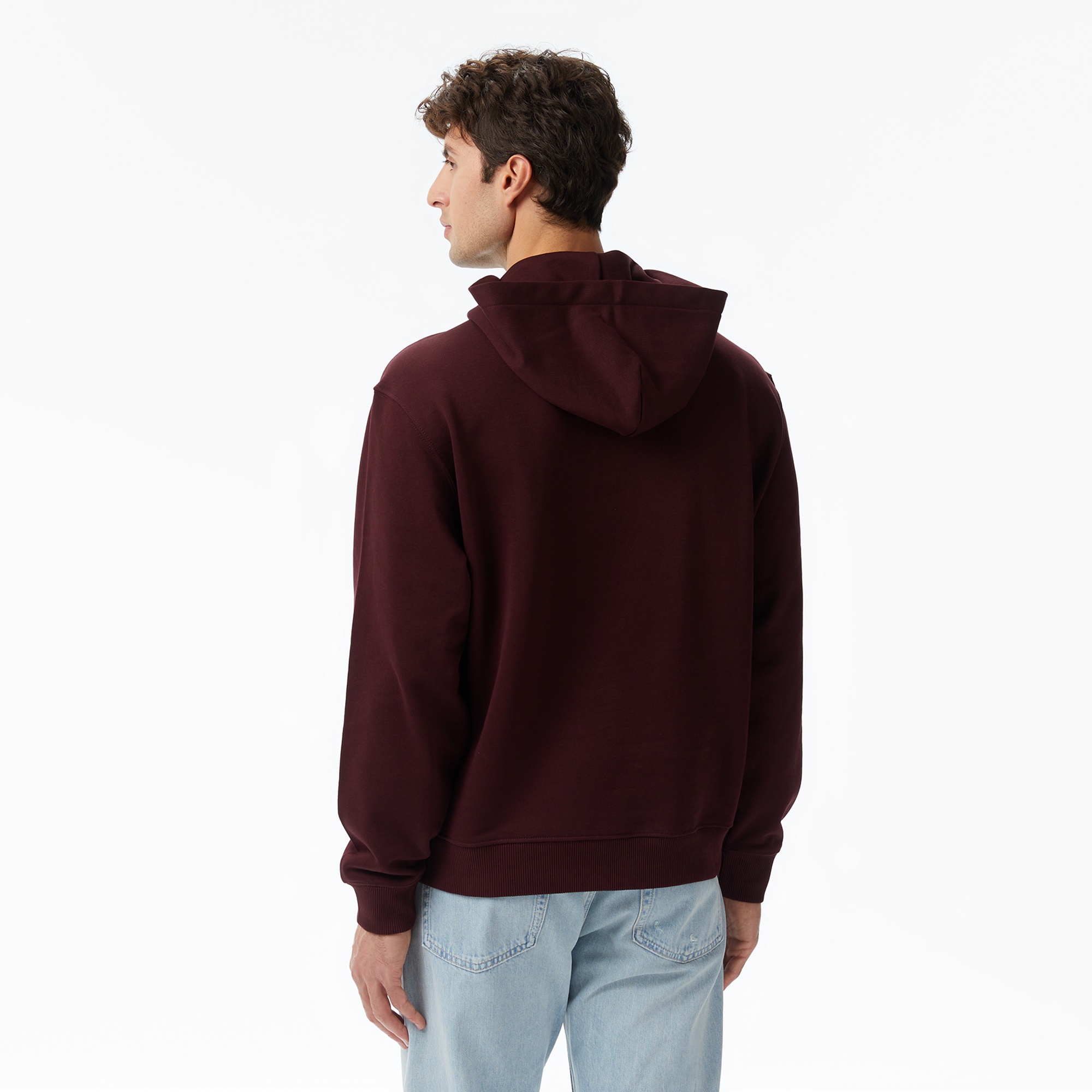 Calvin Klein Standard Logo Terry Erkek Bordo Sweatshirt
