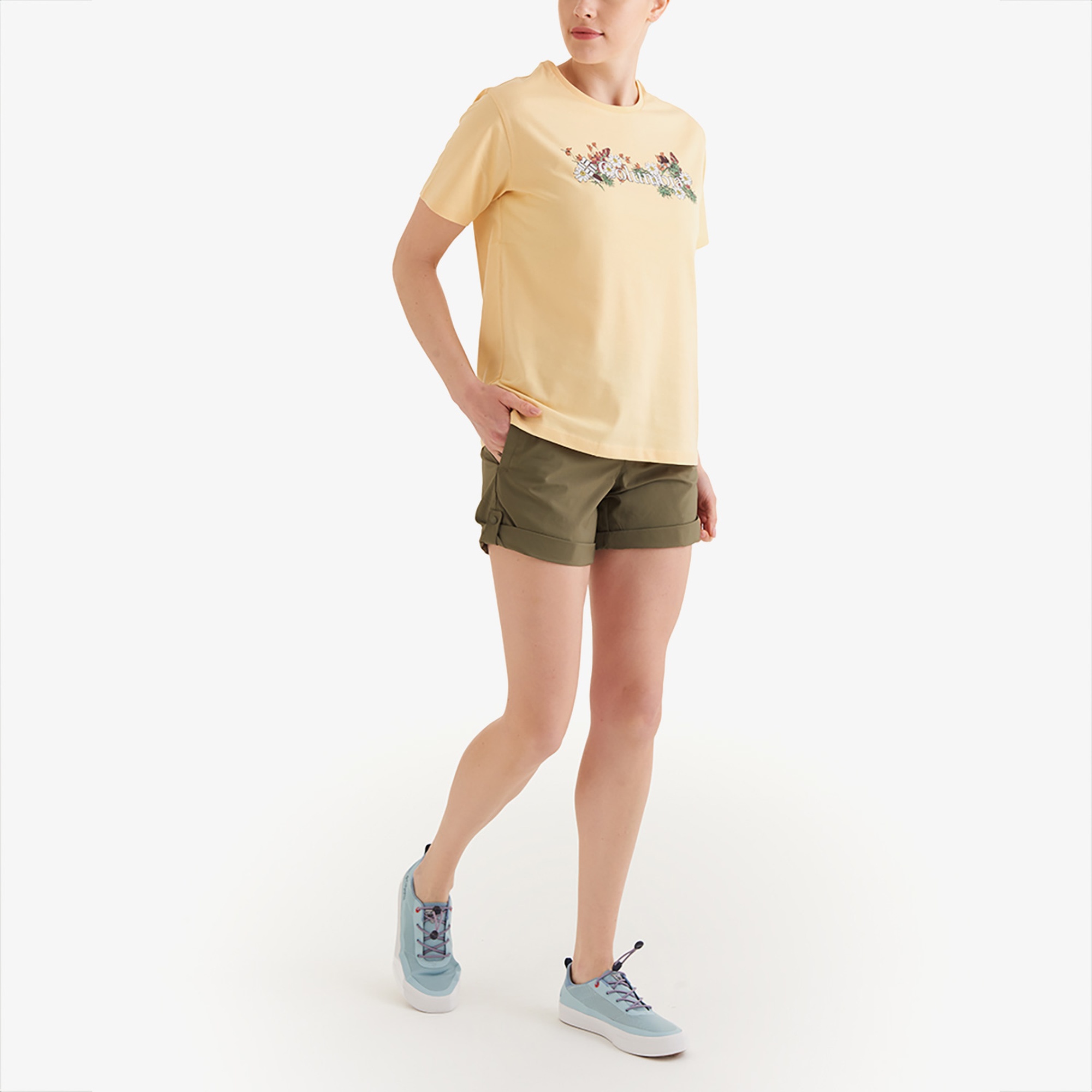 Columbia Kadın Sarı Günlük T-Shirt