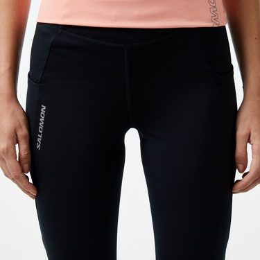  Salomon Cross Run 25 Kadın Siyah Koşu Taytı