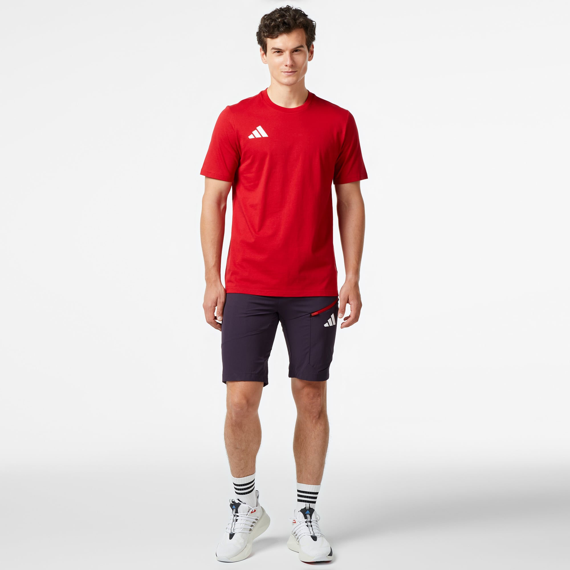  adidas Team Türkiye Erkek Mor Günlük Şort