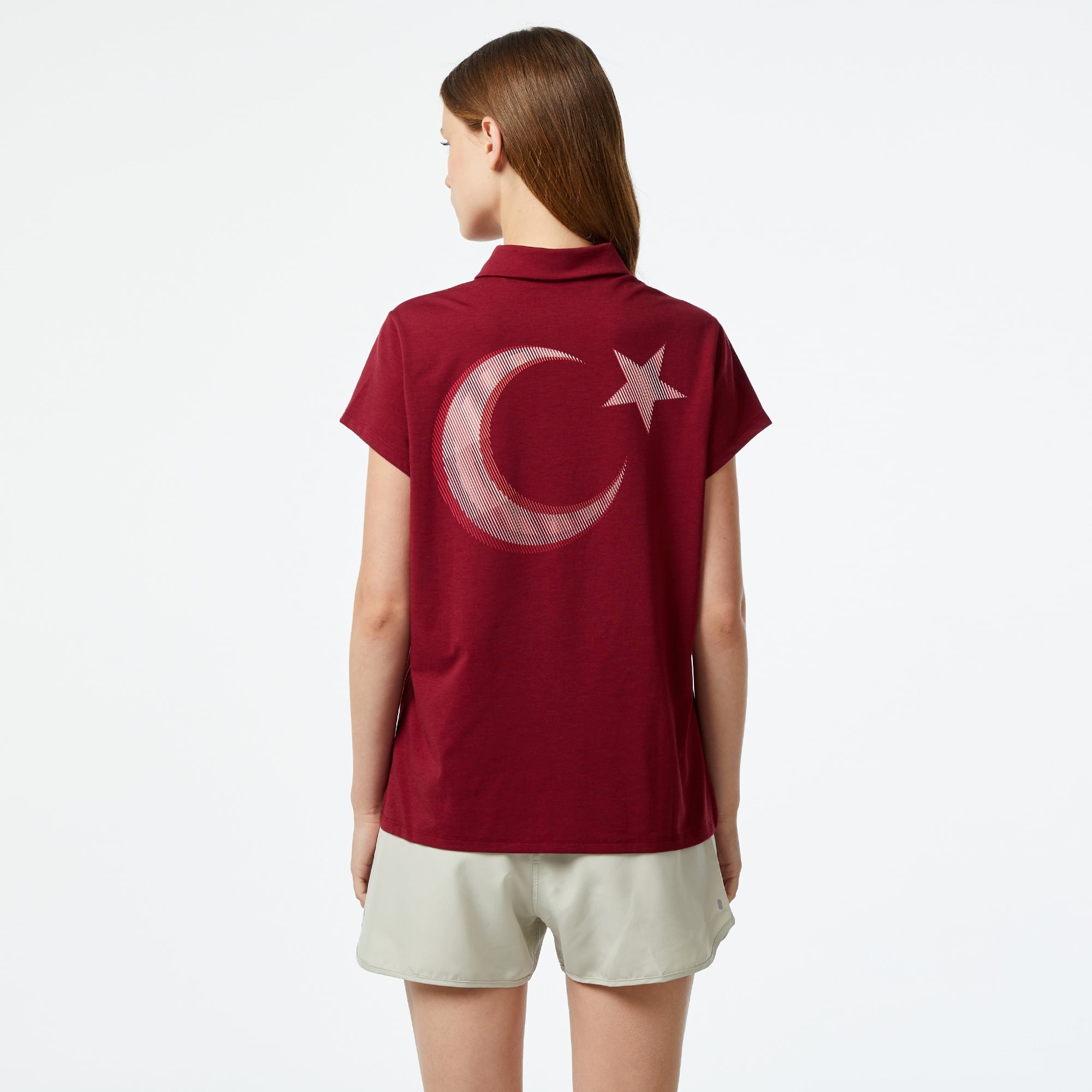 adidas Team Türkiye Kadın Kırmızı Günlük Polo