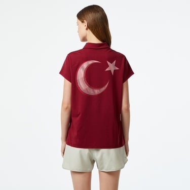  adidas Team Türkiye Kadın Kırmızı Günlük Polo