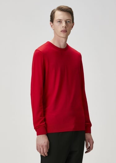  Beymen Club Erkek Parlak Kırmızı Basic Kazak