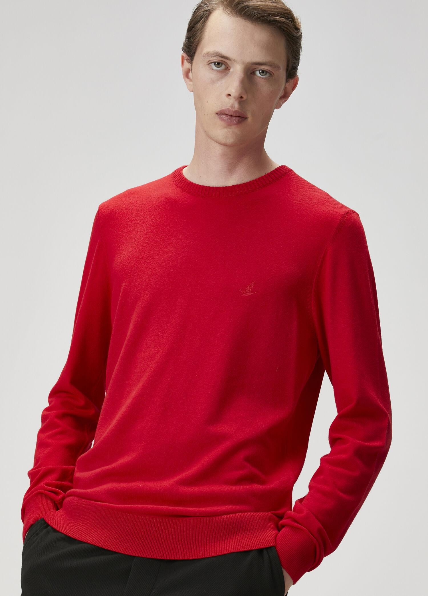  Beymen Club Erkek Parlak Kırmızı Basic Kazak