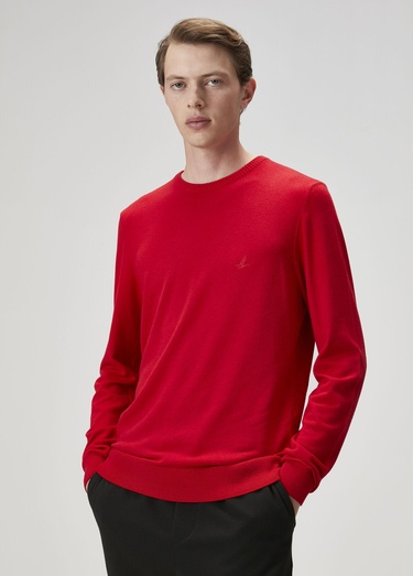  Beymen Club Erkek Parlak Kırmızı Basic Kazak