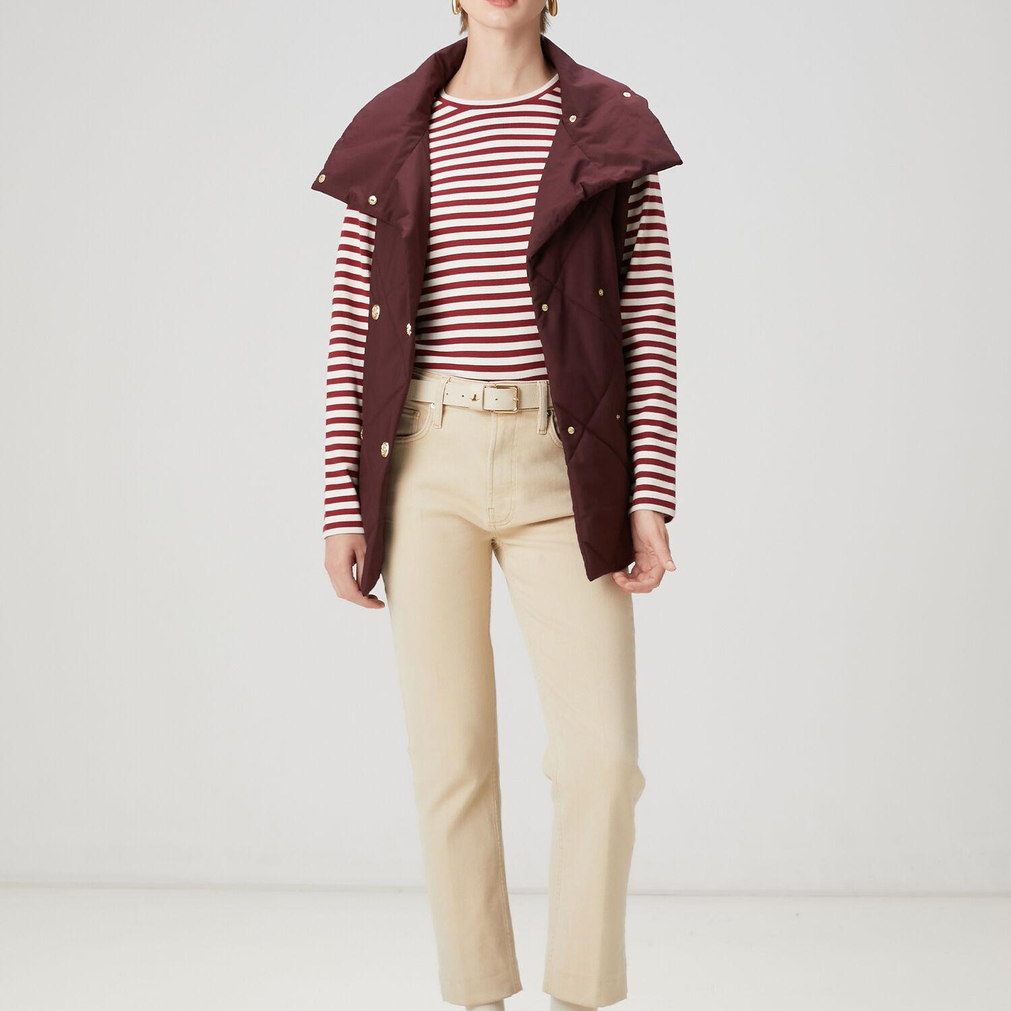 Beymen Club Kadın Mürdüm Kapitoneli Kruvaze Yelek