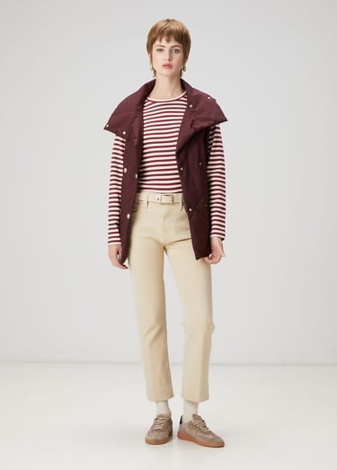  Beymen Club Kadın Mürdüm Kapitoneli Kruvaze Yelek