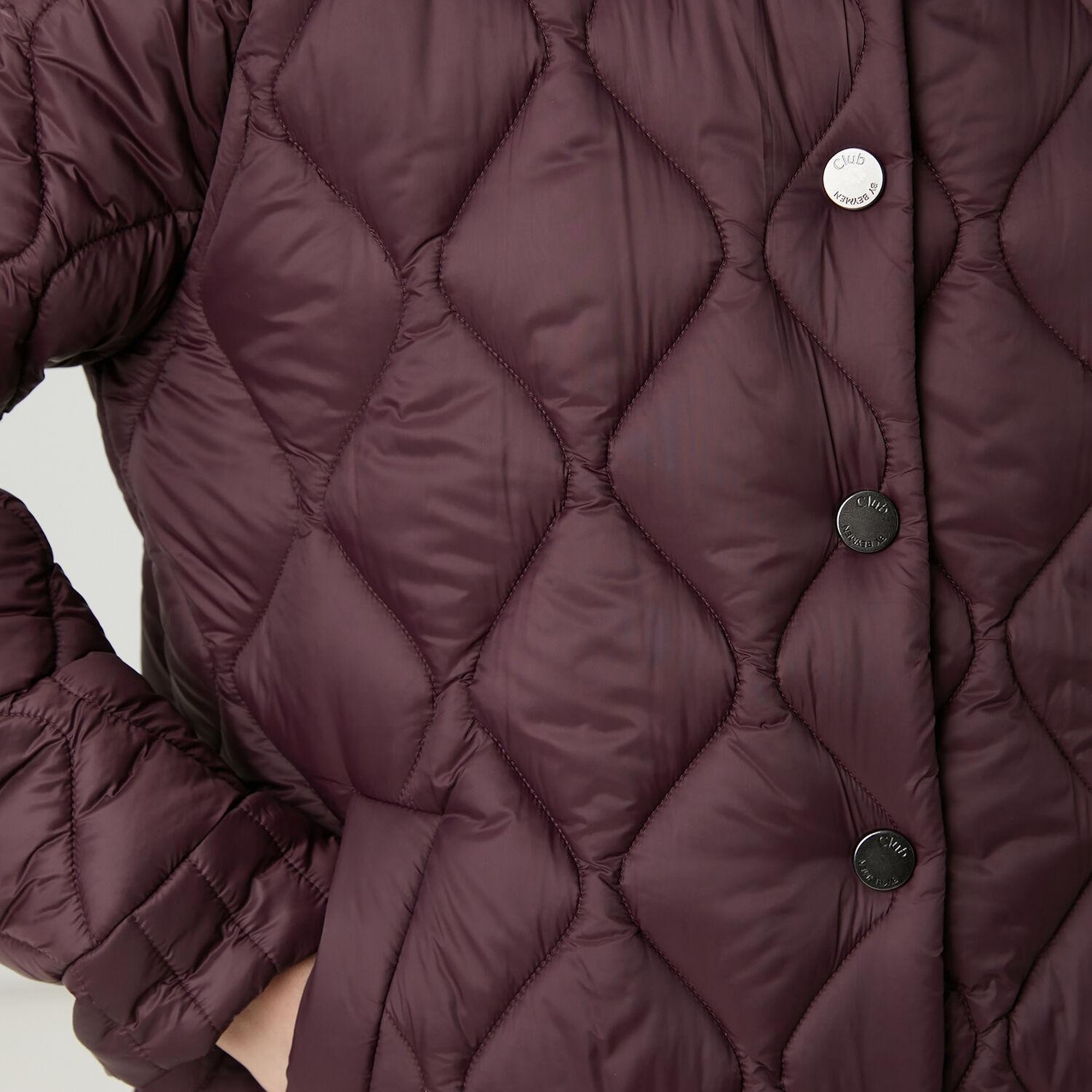 Beymen Club Kadın Mürdüm Kapüşonlu Kaban