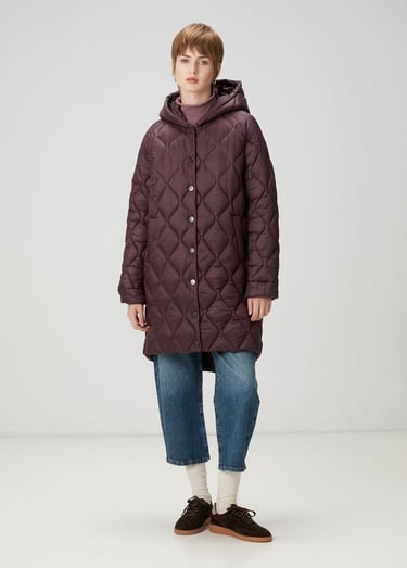  Beymen Club Kadın Mürdüm Kapüşonlu Kaban