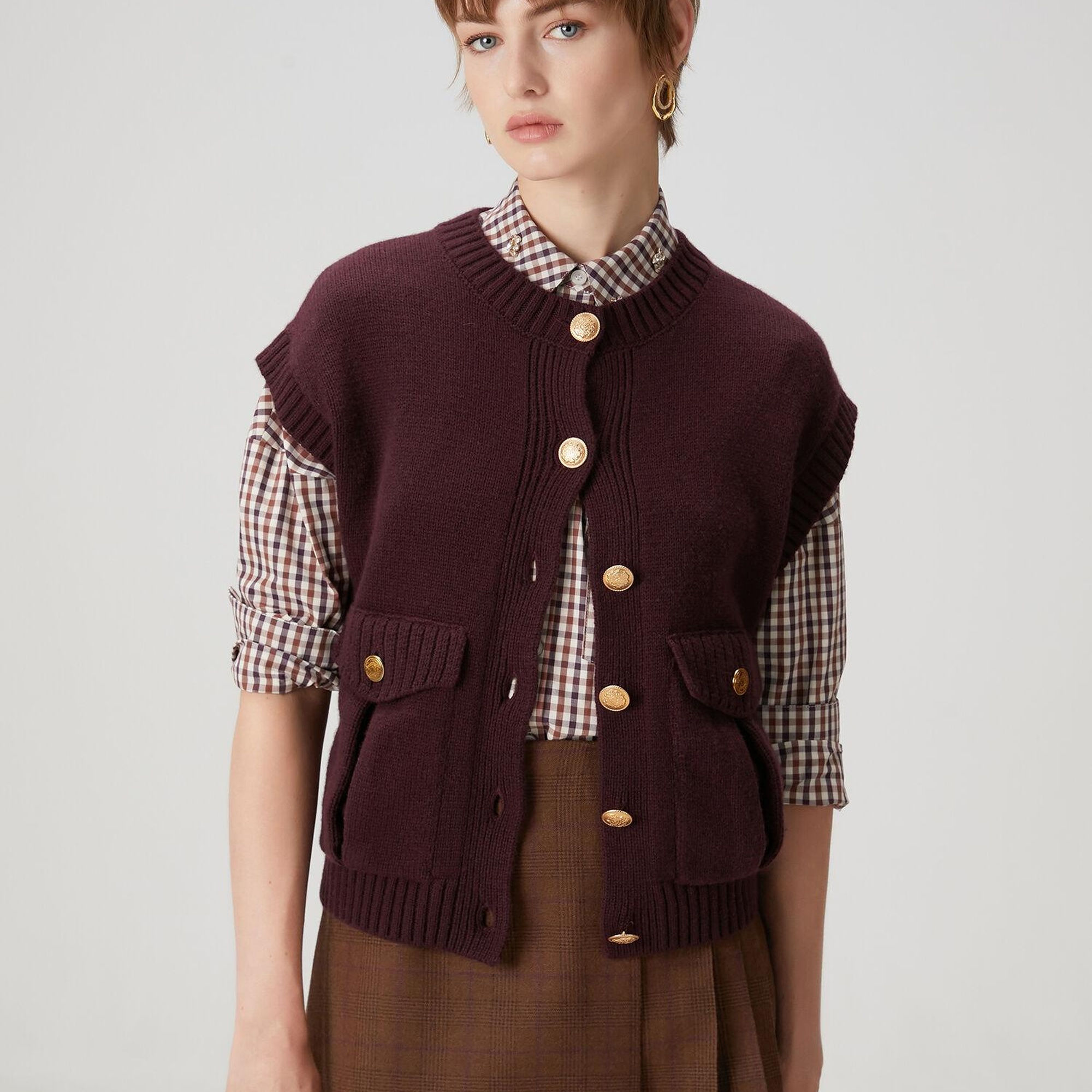 Beymen Club Kadın Mürdüm Triko Yelek