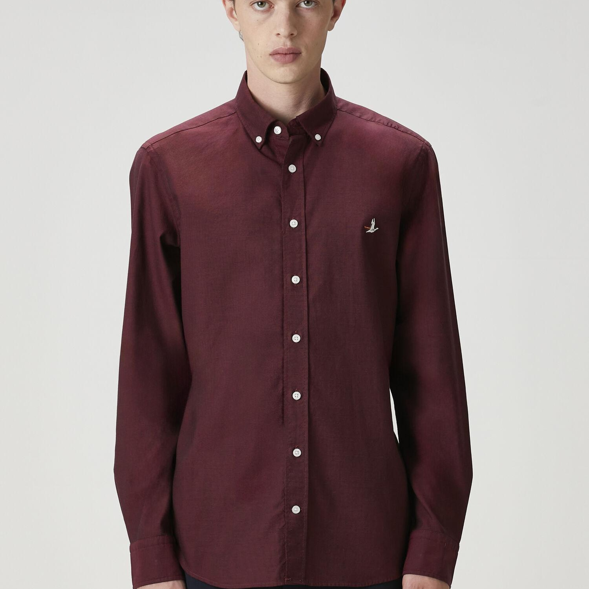 Beymen Club Erkek Slim Fit Mürdüm Oxford Gömlek