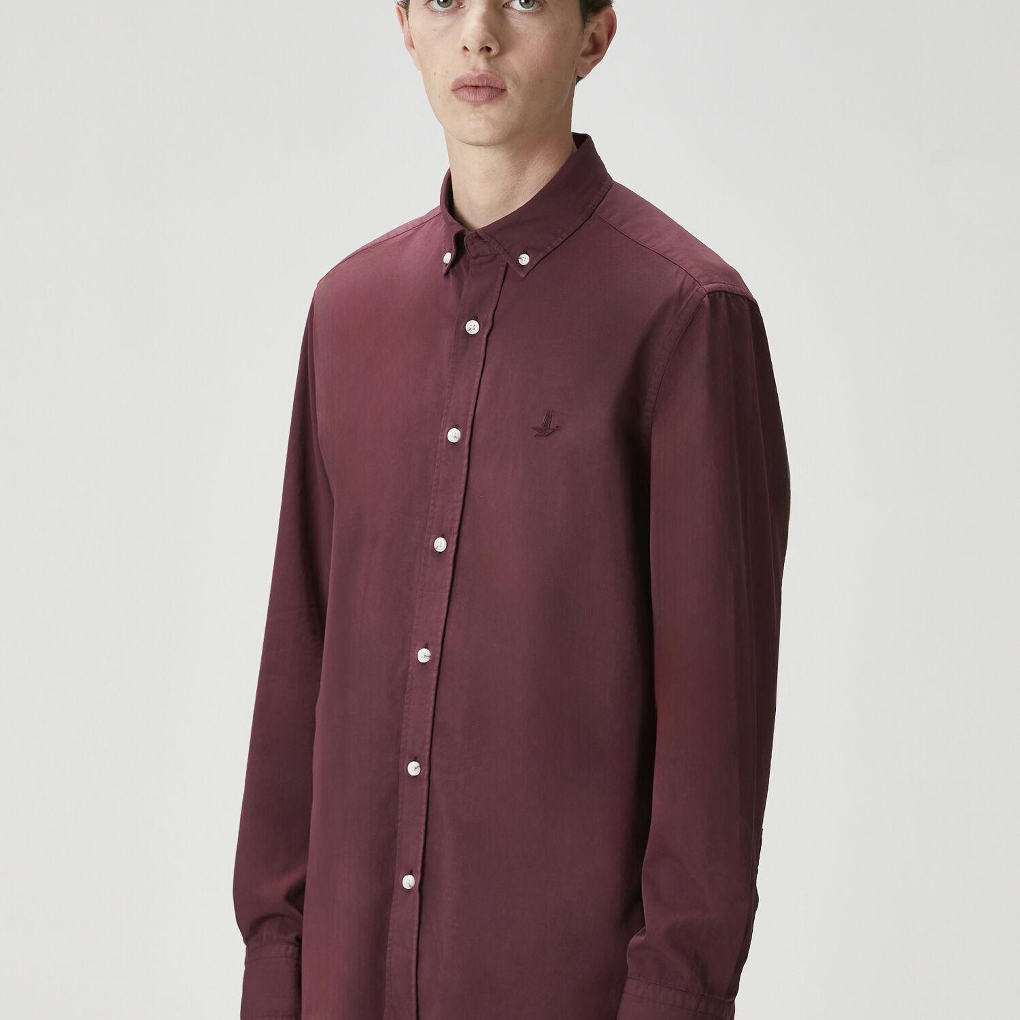 Beymen Club Erkek Comfort Fit Mürdüm Gabardin Doku Gömlek