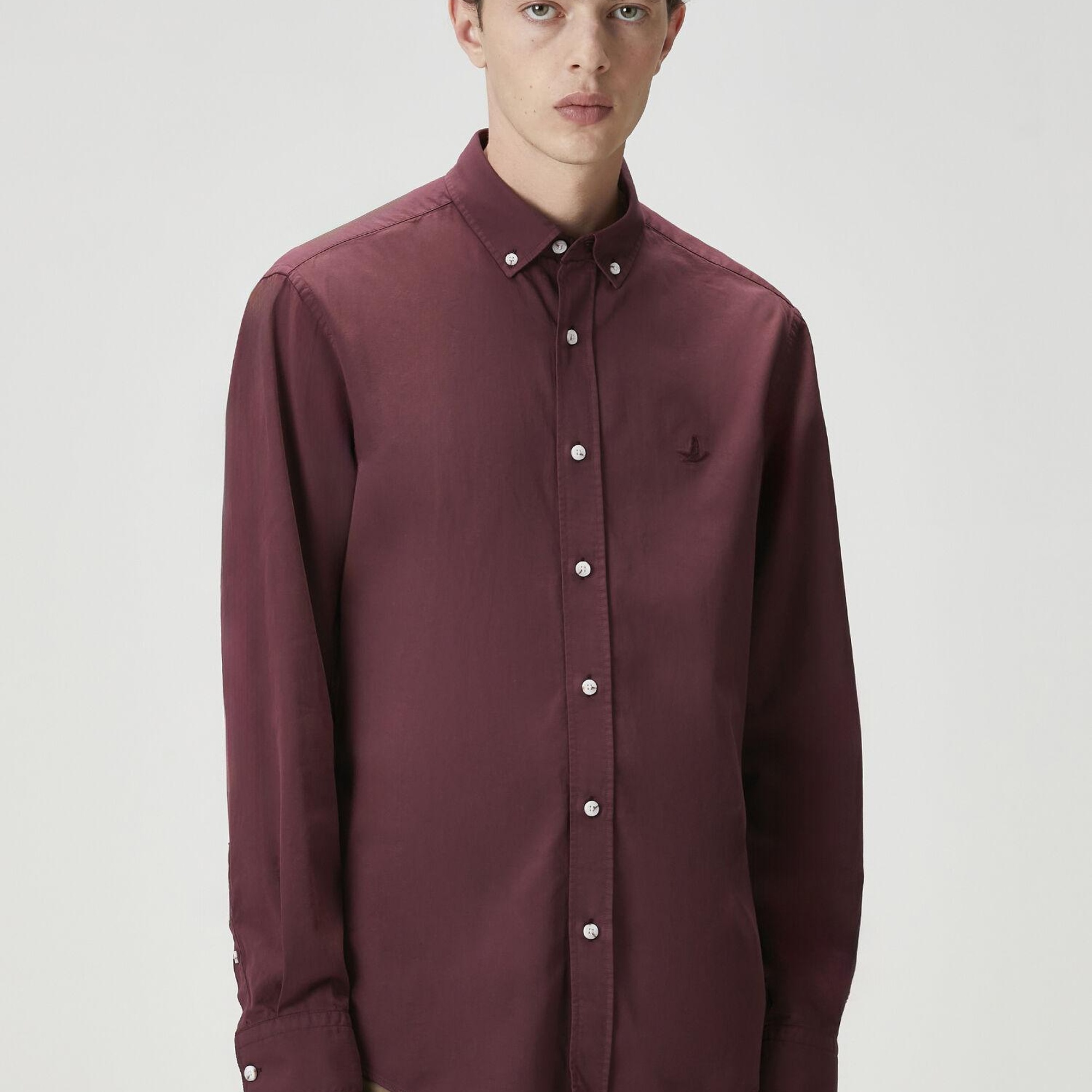 Beymen Club Erkek Comfort Fit Mürdüm Gabardin Doku Gömlek