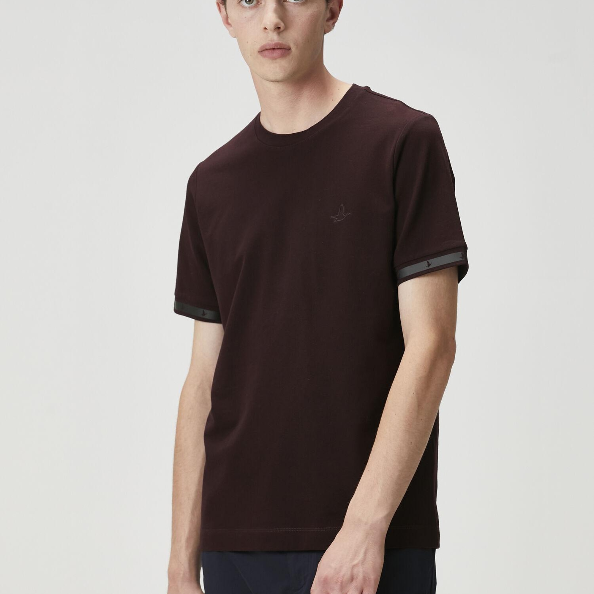 Beymen Club Erkek Mürdüm Logo Baskılı T-shirt