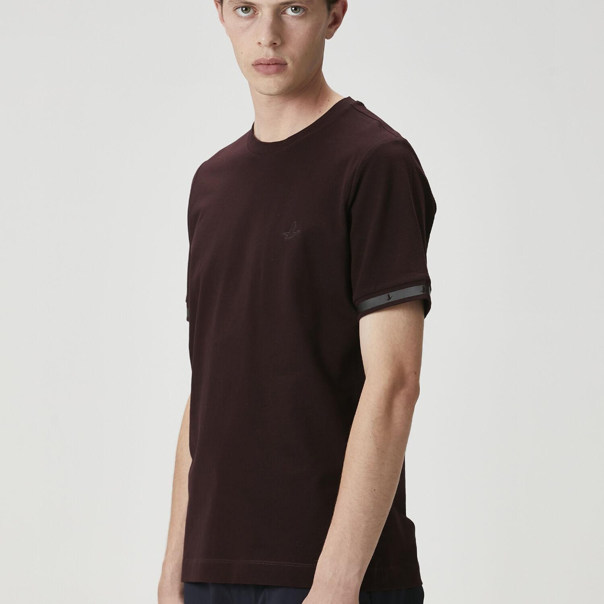 Beymen Club Erkek Mürdüm Logo Baskılı T-shirt