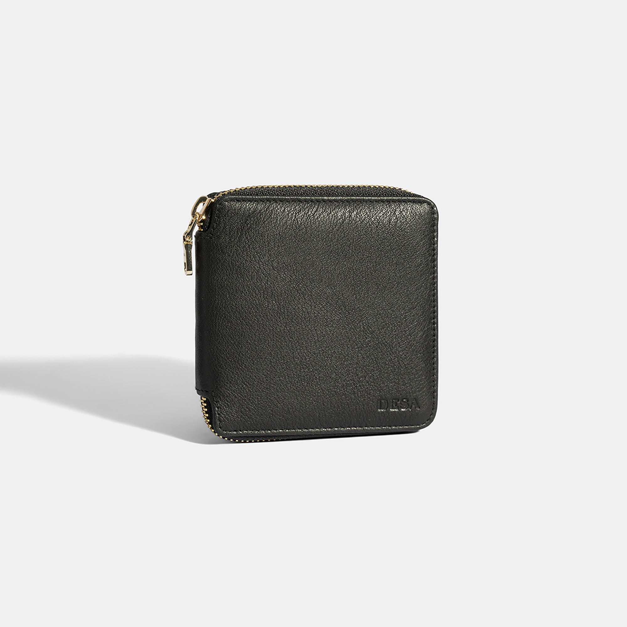 Kadın Siyah Fermuarlı Deri Cüzdan