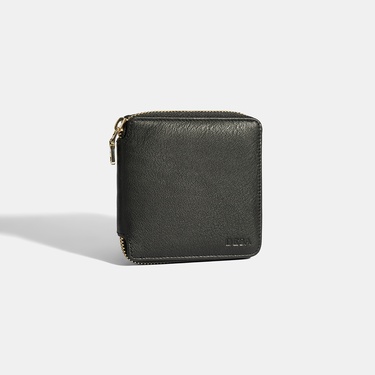  Kadın Siyah Fermuarlı Deri Cüzdan