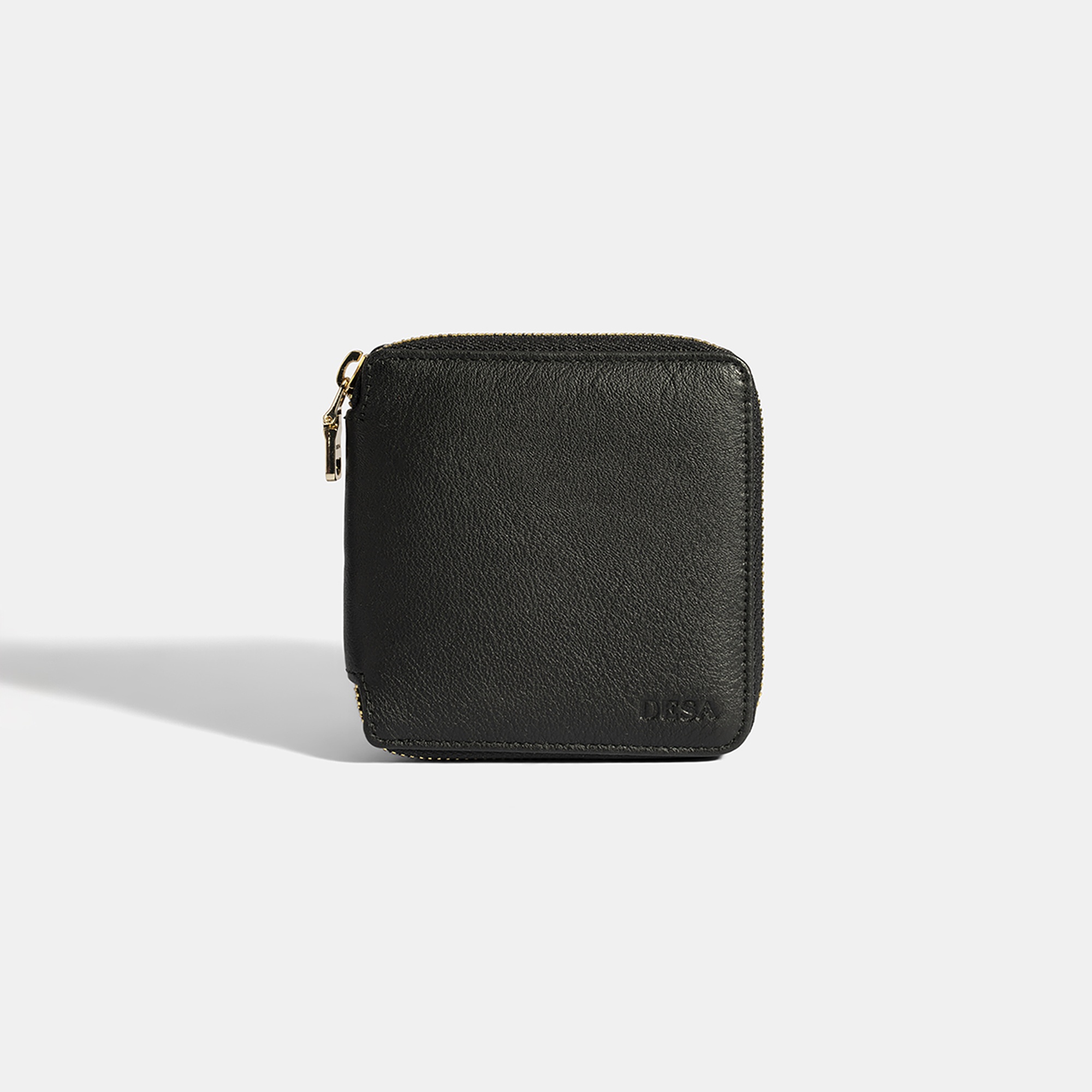 Kadın Siyah Fermuarlı Deri Cüzdan