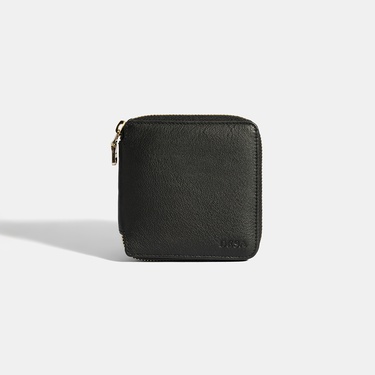  Kadın Siyah Fermuarlı Deri Cüzdan