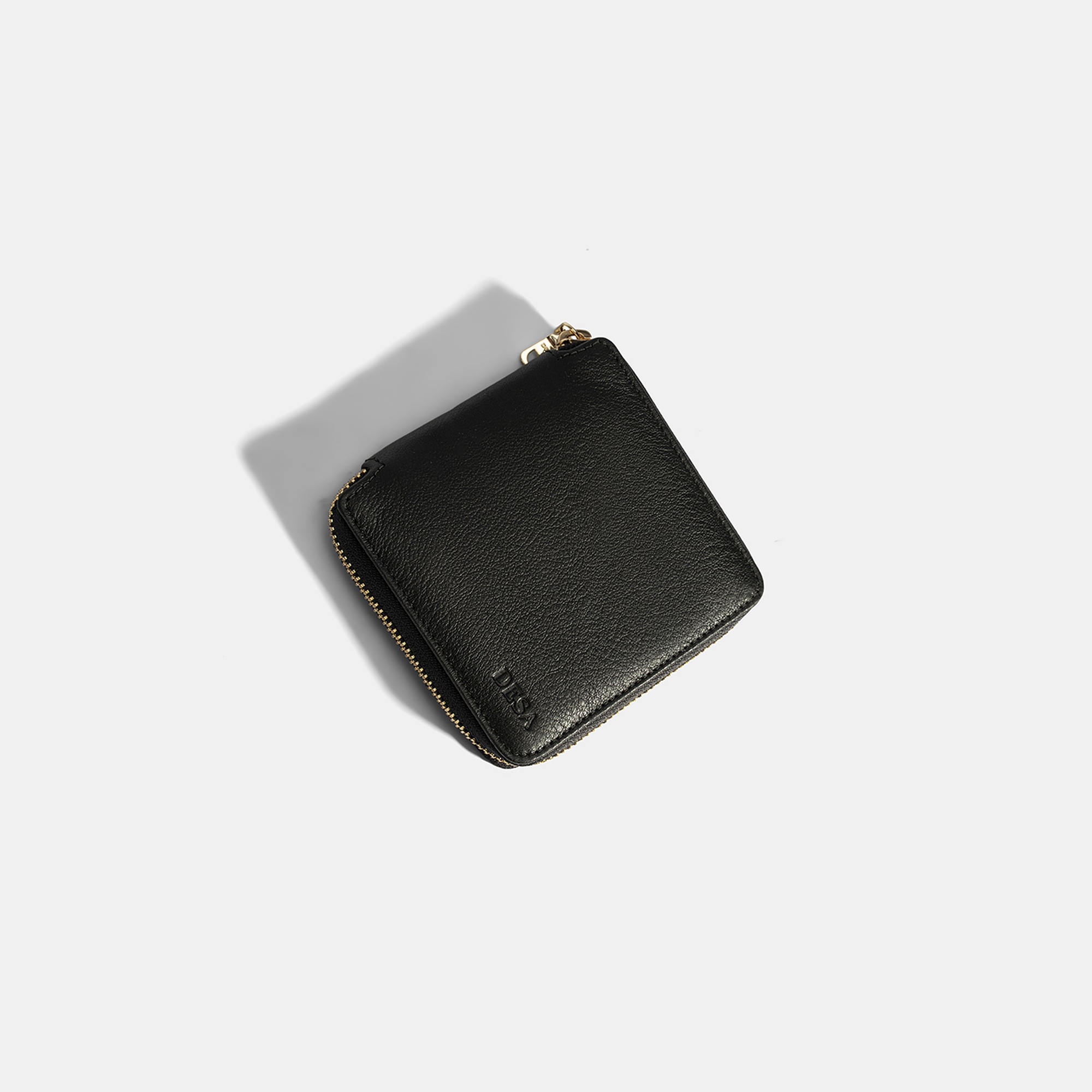 Kadın Siyah Fermuarlı Deri Cüzdan