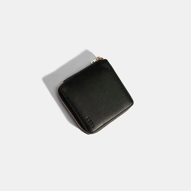  Kadın Siyah Fermuarlı Deri Cüzdan