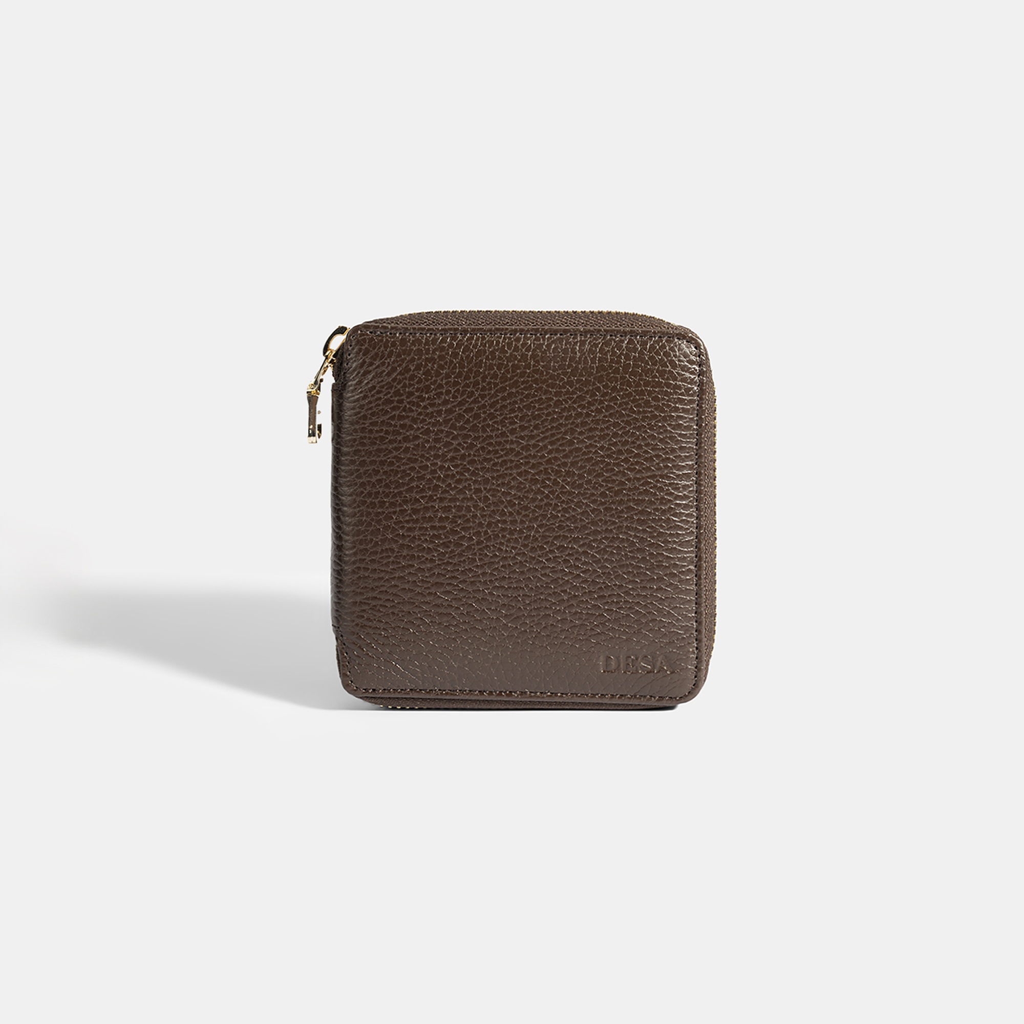 Kadın Acı Kahve Fermuarlı Deri Cüzdan