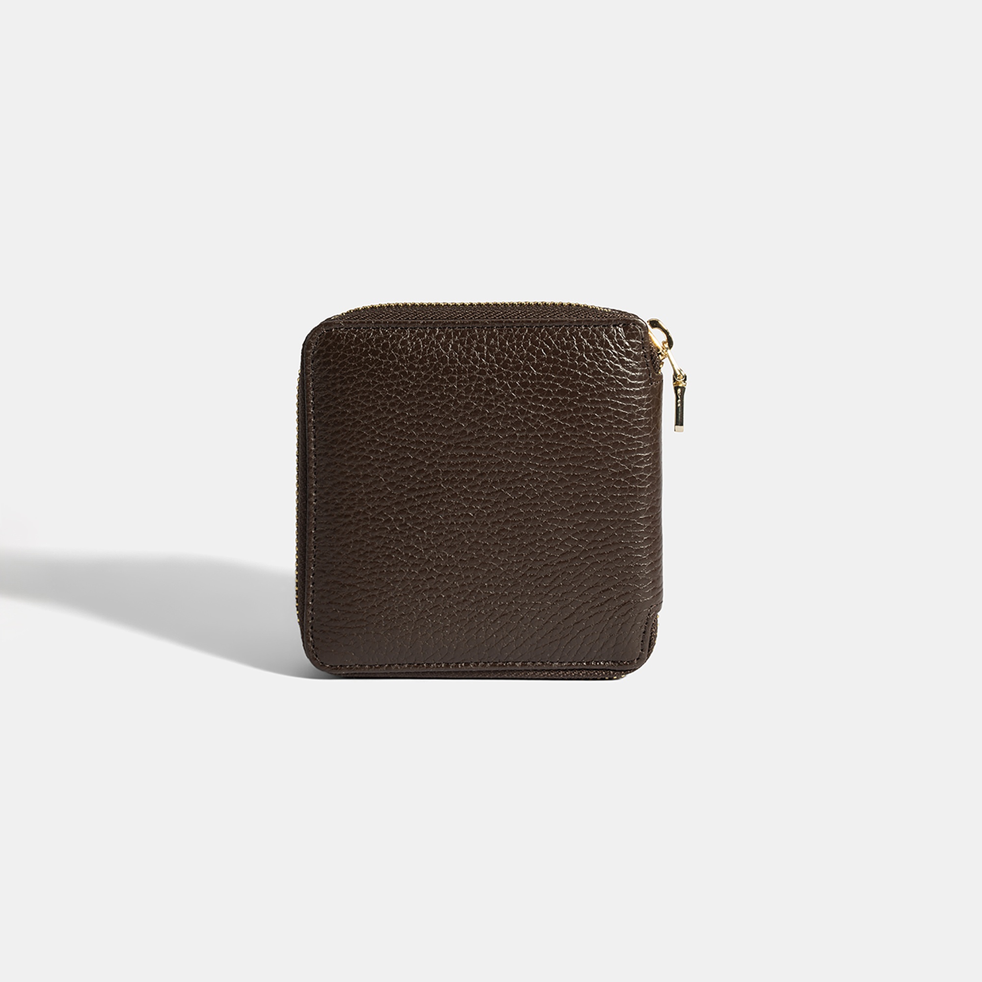 Kadın Acı Kahve Fermuarlı Deri Cüzdan