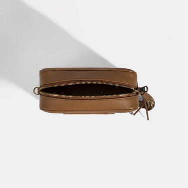  Kadın Taba Monogram Deri Postacı Çantası