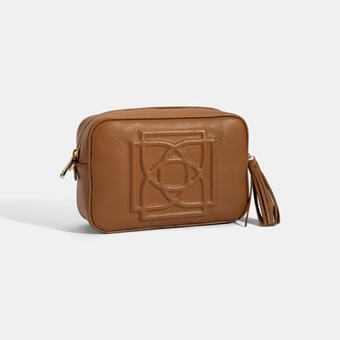  Kadın Taba Monogram Deri Postacı Çantası