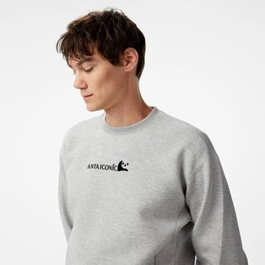  Anta Iconic Erkek Gri Sweatshirt