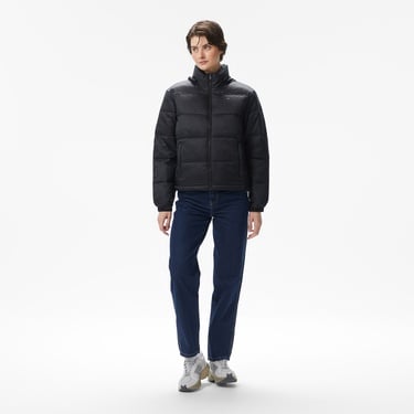  Tommy Jeans Hood Essentials Kadın Puffer Siyah Mont