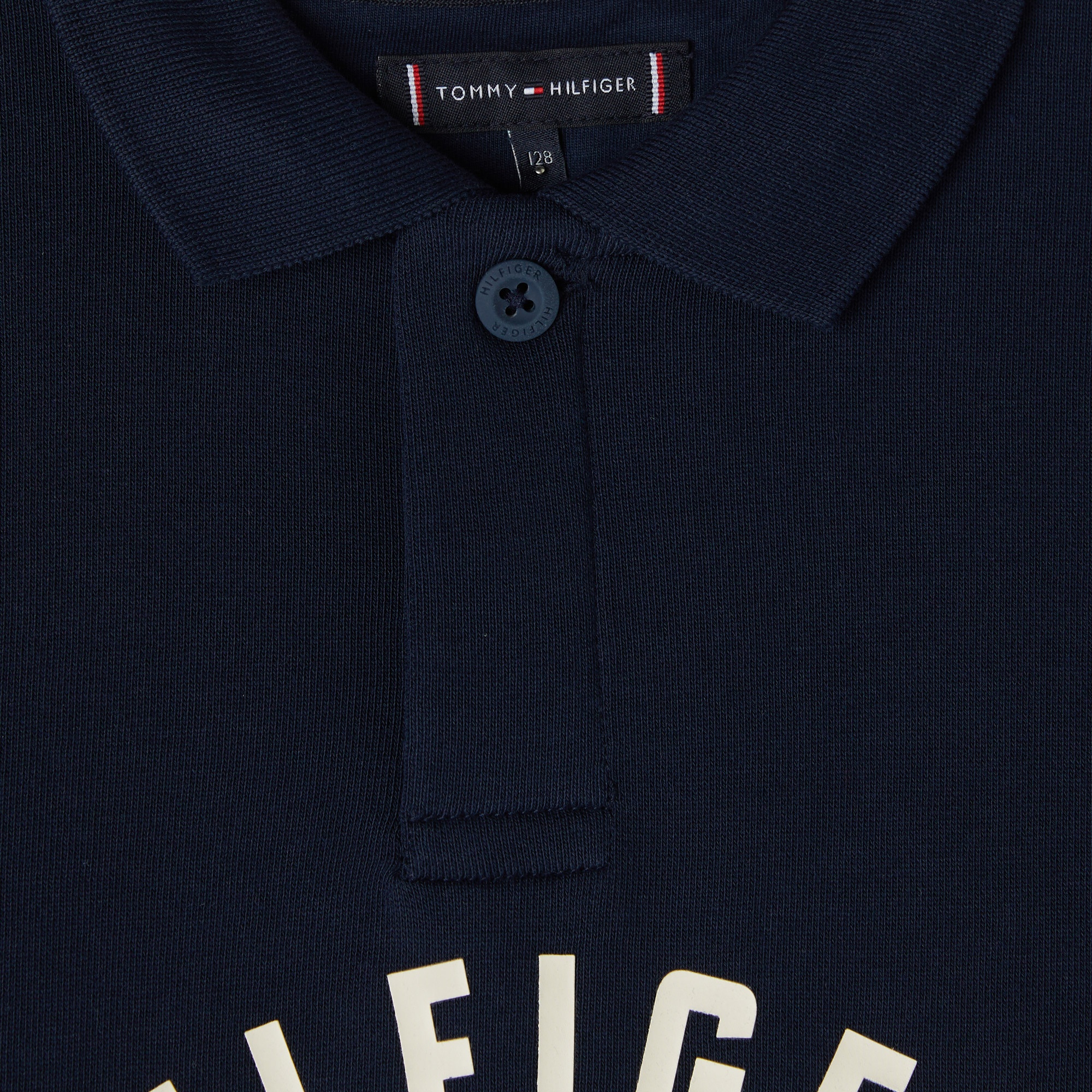 Tommy Hilfiger Graphıc Curved Artwork Çocuk Lacivert Sweatshirt