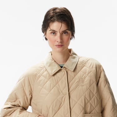  Tommy Hilfiger Padded Modern Quilted Kadın Bej Mont