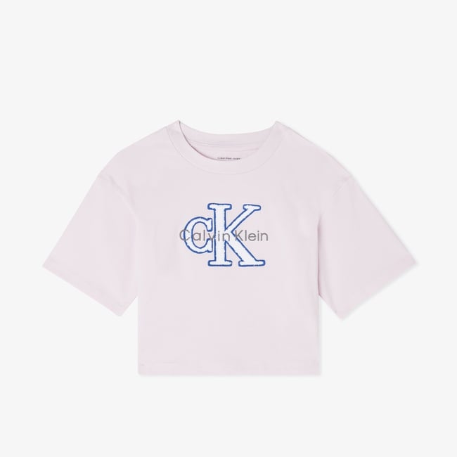  Calvin Klein Towling Monologo Çocuk Pembe T-Shirt