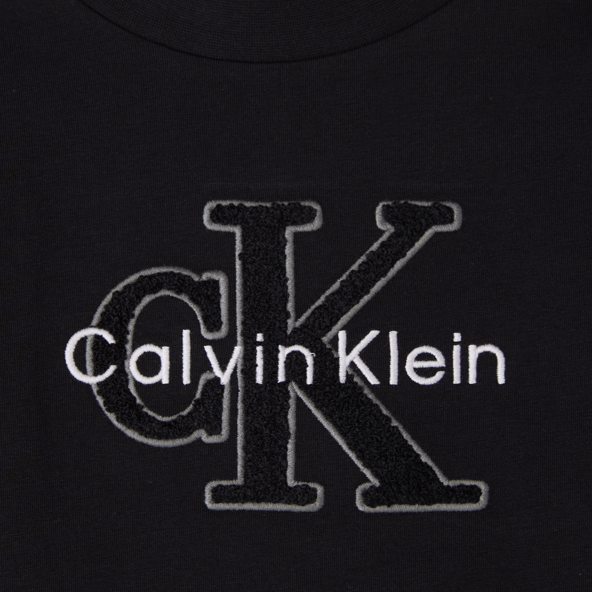 Calvin Klein Towling Monologo Çocuk Siyah T-Shirt