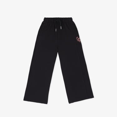  Calvin Klein Wide Leg Pintuck Çocuk Siyah Eşofman Altı