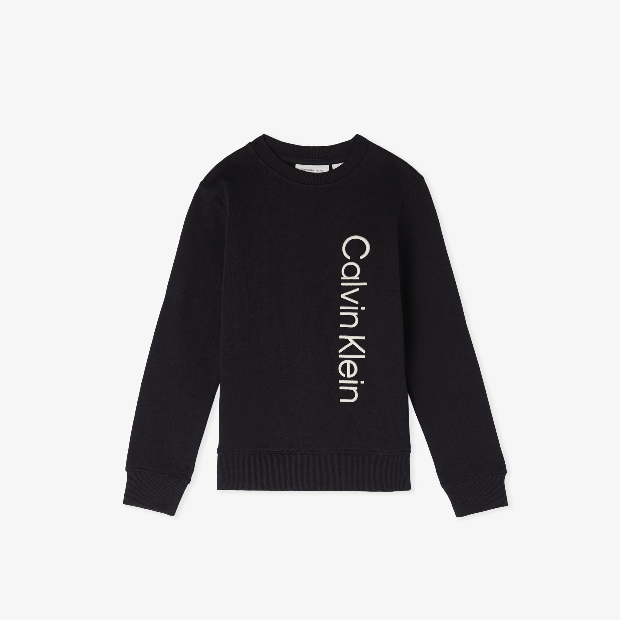 Calvin Klein Terry Side Graphic Çocuk Siyah Sweatshirt