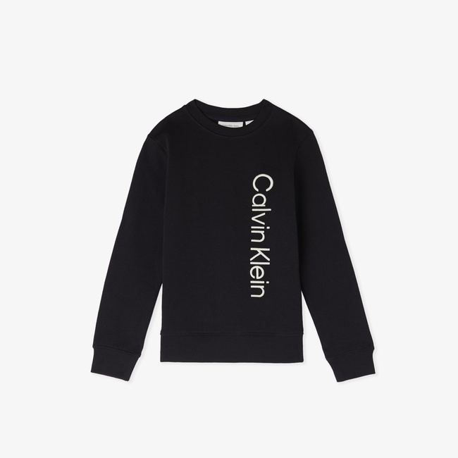  Calvin Klein Terry Side Graphic Çocuk Siyah Sweatshirt
