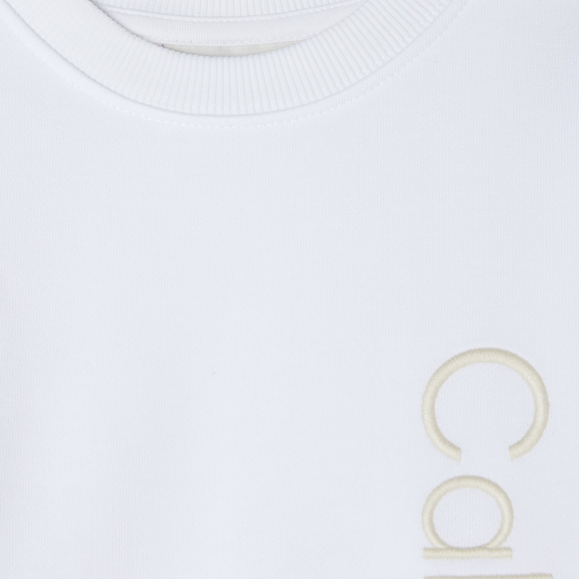 Calvin Klein Terry Side Graphic Çocuk Beyaz Sweatshirt
