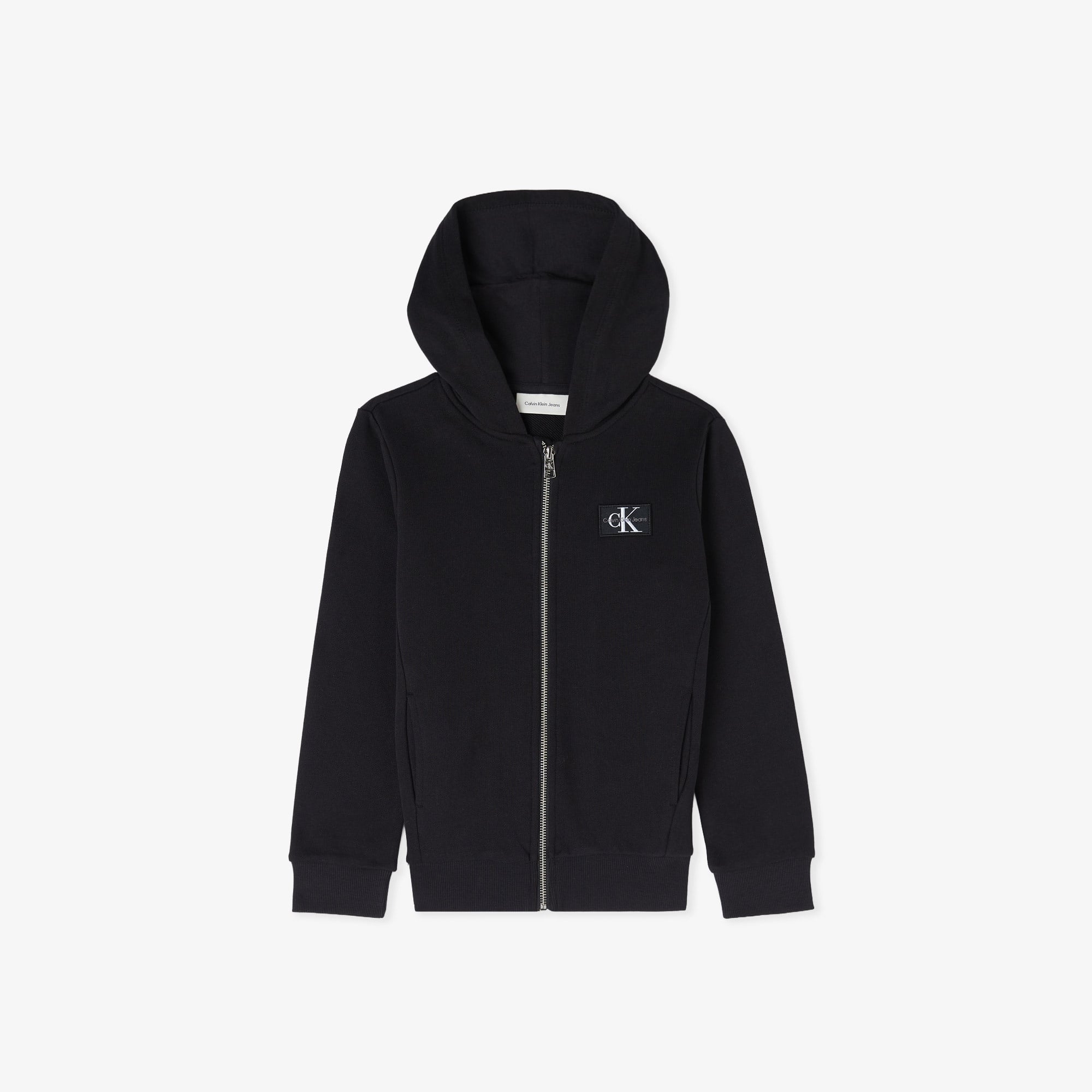 Calvin Klein Badge Zip-Through Çocuk Siyah Sweatshirt
