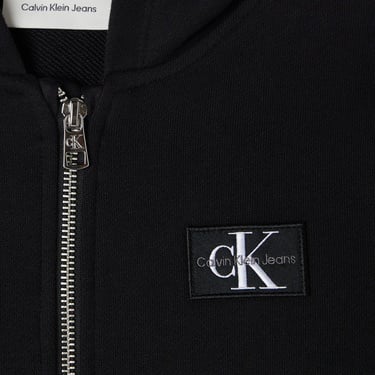  Calvin Klein Badge Zip-Through Çocuk Siyah Sweatshirt