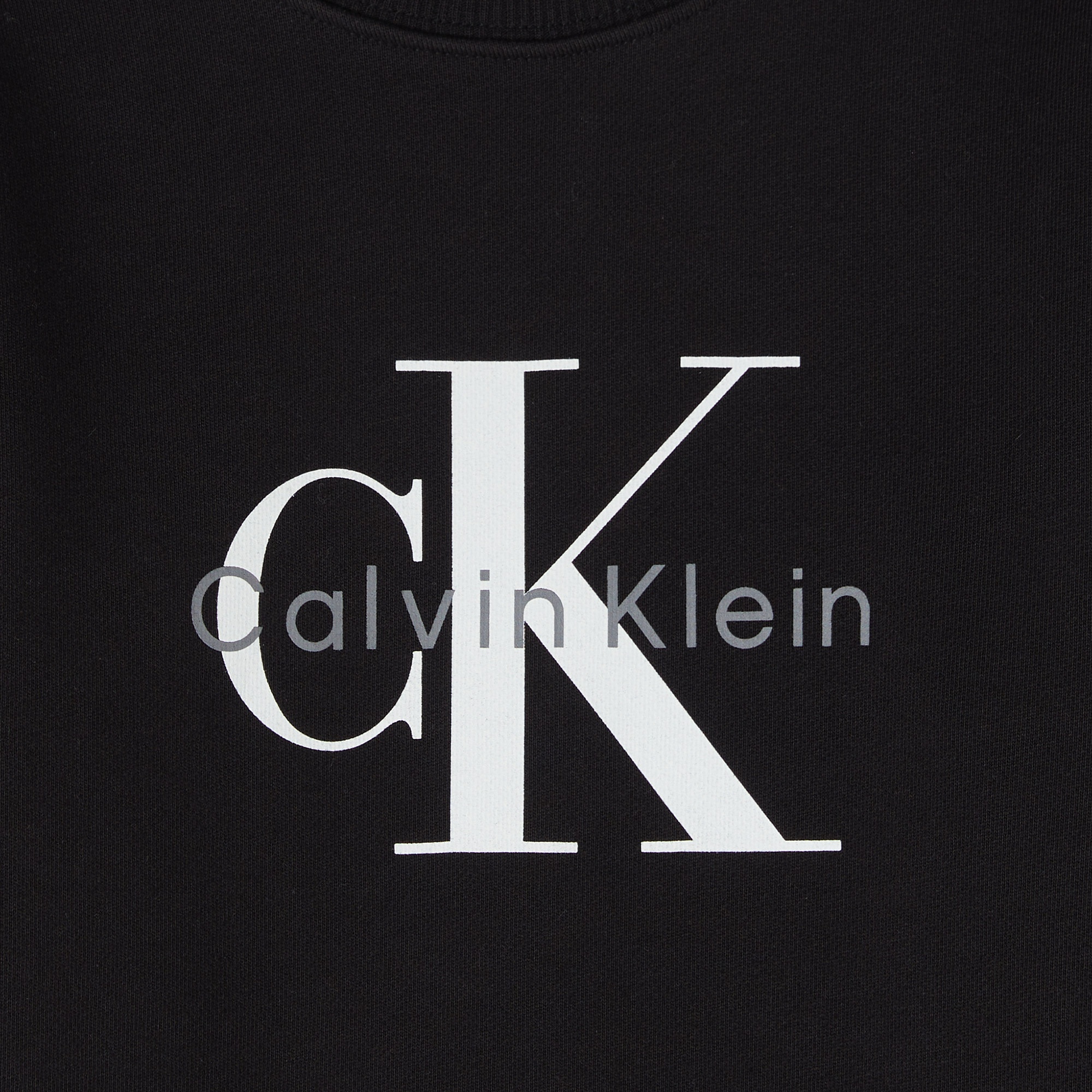 Calvin Klein Monogram Terry Çocuk Siyah Sweatshirt