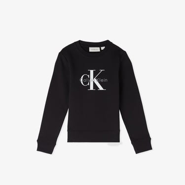  Calvin Klein Monogram Terry Çocuk Siyah Sweatshirt