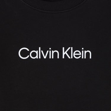  Calvin Klein Logo Regular Çocuk Siyah Sweatshirt
