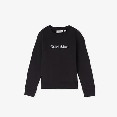  Calvin Klein Logo Regular Çocuk Siyah Sweatshirt