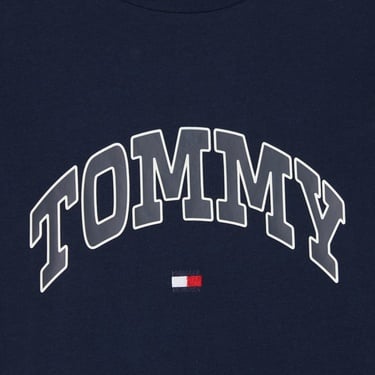  Tommy Hilfiger Varsity Raised Print Çocuk Lacivert T-Shirt
