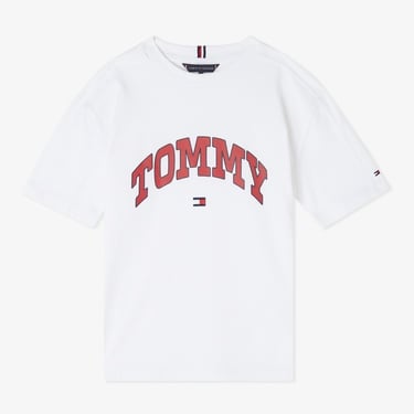  Tommy Hilfiger Varsity Raised Print Çocuk Beyaz T-Shirt