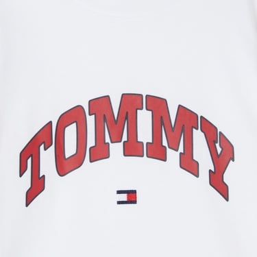  Tommy Hilfiger Varsity Raised Print Çocuk Beyaz T-Shirt